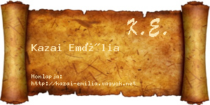 Kazai Emília névjegykártya